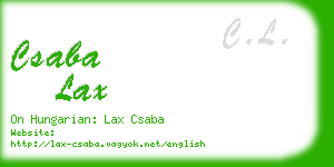 csaba lax business card